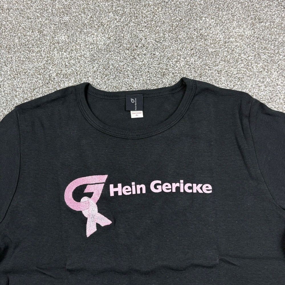 Y2K Hein Gericke Super G Shirt Womens XL Black Sally Racing Motorcycle Grunge - Picture 2 of 7